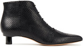 Thumbnail for your product : Tibi Snake-effect Leather Ankle Boots