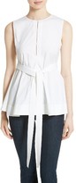 Thumbnail for your product : Theory Women's Desza Belted Stretch Cotton Top
