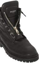 Thumbnail for your product : Balmain Zip-Up Leather Combat Boots