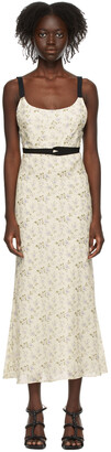 Brock Collection Off-White Linen Floral Tamara Dress