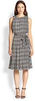 Thumbnail for your product : L'Agence Pleated Check-Print Dress