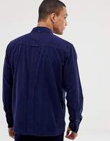 Thumbnail for your product : Pretty Green zip through fine cord jacket in navy