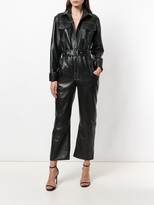 Thumbnail for your product : Manokhi Leather Utility Jumpsuit