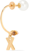 Thumbnail for your product : Delfina Delettrez Abc 18-karat Gold, Pearl And Enamel Earring