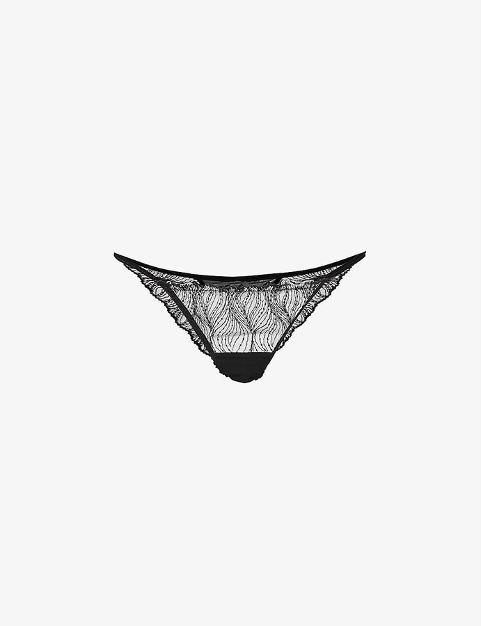 Bluebella Irena mid-rise stretch-mesh briefs - ShopStyle Panties