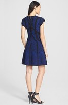 Thumbnail for your product : Nicole Miller Mixed Pattern Fit & Flare Sweater Dress