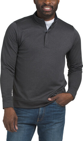 TJMAXX Luxe Performance Fleece Quarter Zip Top For Men, Polyester