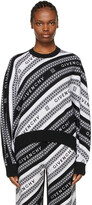 Thumbnail for your product : Givenchy White & Black Wool Jacquard Chain Sweater