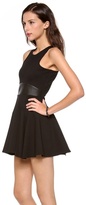 Thumbnail for your product : Mason by Michelle Mason Leather Trim Ponte Dress