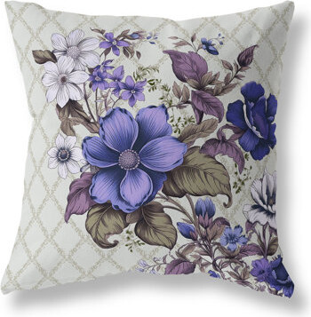 AmritaSen Wildflower Artistry Floral Reversible Throw Pillow