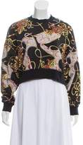 Thumbnail for your product : The Kooples Printed Cropped Sweatshirt Black Printed Cropped Sweatshirt