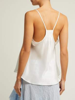 Loup Charmant Scoop-neck Silk Tank Top - Womens - Ivory