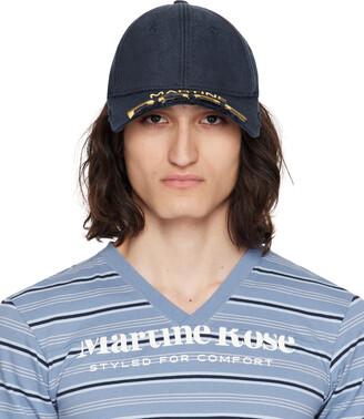 MARTINE ROSE CUT PEAK CAPネイビー