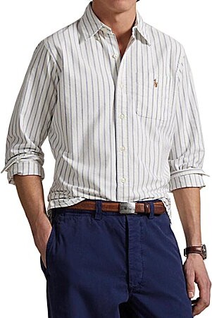 Polo Ralph Lauren Classic Fit Stripe Oxford Long Sleeve Woven Shirt