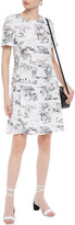 Thumbnail for your product : Markus Lupfer Crystal And Sequin-embellished Printed Crepe Mini Dress