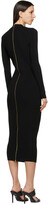 Thumbnail for your product : Balmain Black V-Neck 8-Button Dress