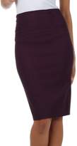 Thumbnail for your product : Sakkas IMI-5235 Petite High Waist Stretch Pencil Skirt With Shirred Waist Detail - TealBlue / 3X