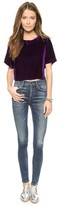 Thumbnail for your product : Angela Line & Dot Chase Velvet Crop Top