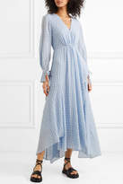 Thumbnail for your product : 3.1 Phillip Lim Ruched Jacquard Maxi Dress - Light blue