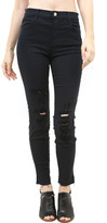 Thumbnail for your product : J Brand Alana Hi Rise Crop Skinny in Demented Black