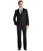 Thumbnail for your product : John Varvatos black wool satin detail two-button tuxedo with flat front pants