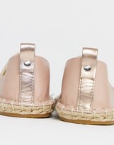 Thumbnail for your product : ASOS DESIGN DESIGN Jacey espadrilles in pink/rose gold