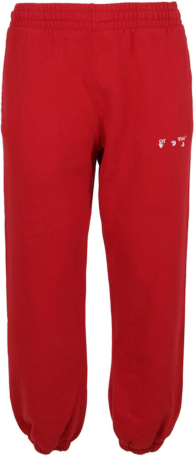 off white red pants