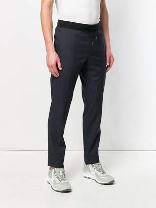 Lanvin drawstring waist checked trousers