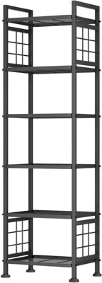 6-Wire Standing Storage Shelf For Bathroom Organizers And Storage & Laundry Room Organization, Metal Shelving Unit Pantry Rack For Kitchen & Bathroom,