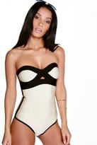 Thumbnail for your product : boohoo Antigua Boutique Bandage Shimmer One Piece