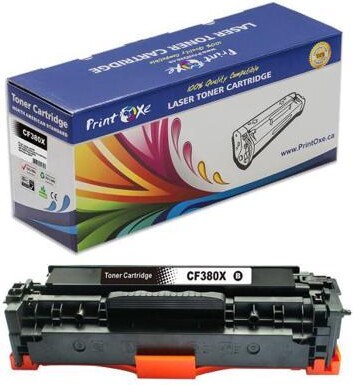 PrintOxe CF380X Compatible Black Replacement for 312X / 312A High Yield CF380X High Yield Version of CF380A Yields 4,400 Pages 80X /80A for HP Color...