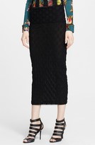 Thumbnail for your product : Jean Paul Gaultier Flocked Midi Skirt
