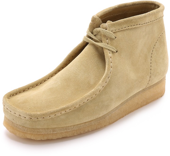 Clarks Suede Wallabee Boots - ShopStyle