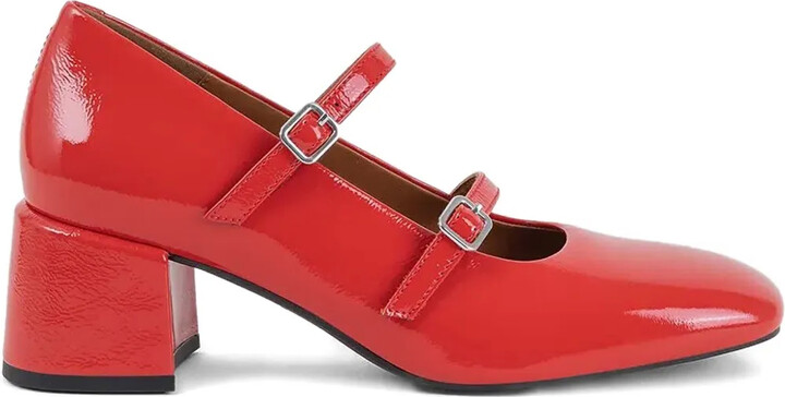 Vagabond 55mm Adison double-buckle block-heel pumps