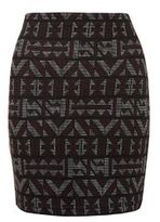 Thumbnail for your product : New Look Black Jersey Aztec Jacquard Mini Skirt