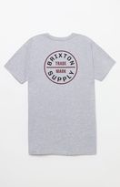 Thumbnail for your product : Brixton Oath Heather Grey & Red T-Shirt
