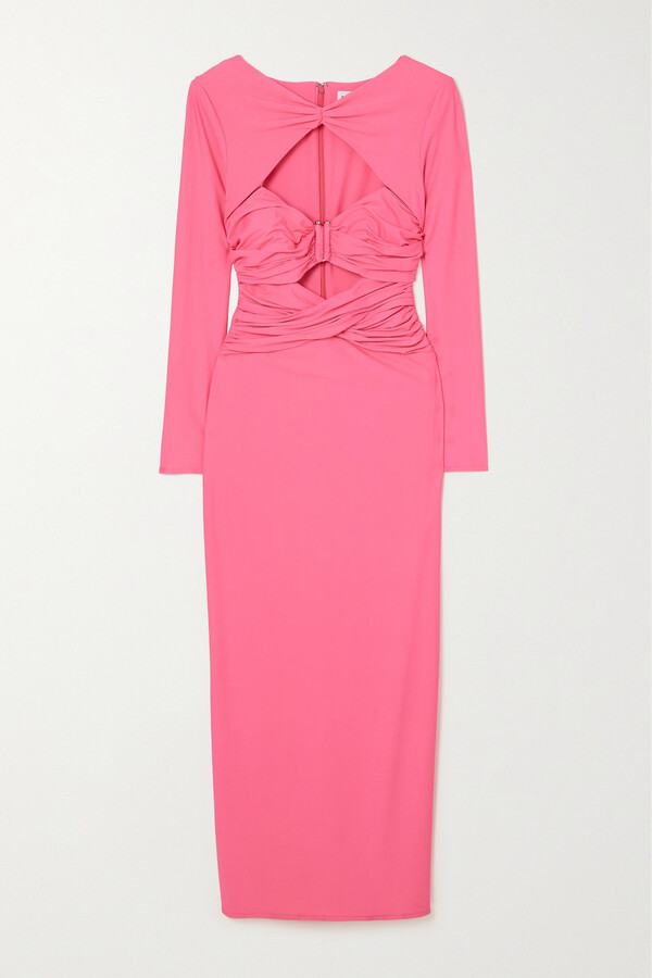 Pink Jersey Dress - 186 For Sale on 1stDibs  pink jersey dresses, jersey  dress pink, pink and white jersey dress