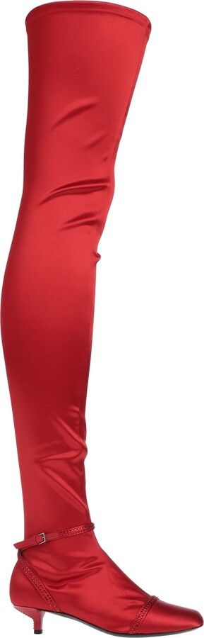 Balenciaga Knife Over-the-knee Boots in Red
