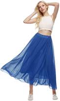 Thumbnail for your product : ACEVOG Women Chiffon Pleated Elastic Waist Skirt Long Maxi Dress XL