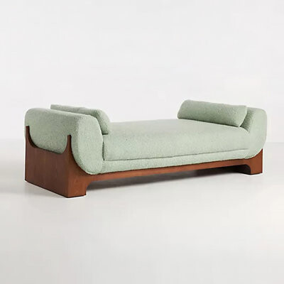 Wildon Home Green Upholstered Bench