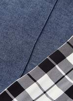 Thumbnail for your product : Hellessy 'Sentry' check plaid waist panel cropped jeans
