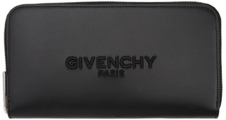 Givenchy Black Embroidered Logo Continental Wallet