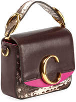 Thumbnail for your product : Chloé C Mini Lizard-Embossed Top-Handle Bag