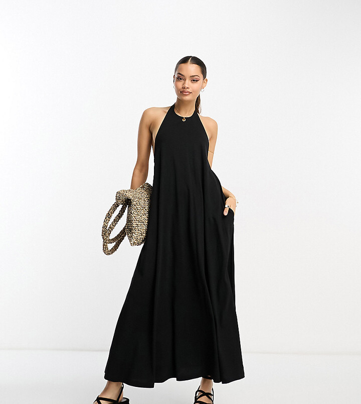 Petite Black Maxi Dress | ShopStyle