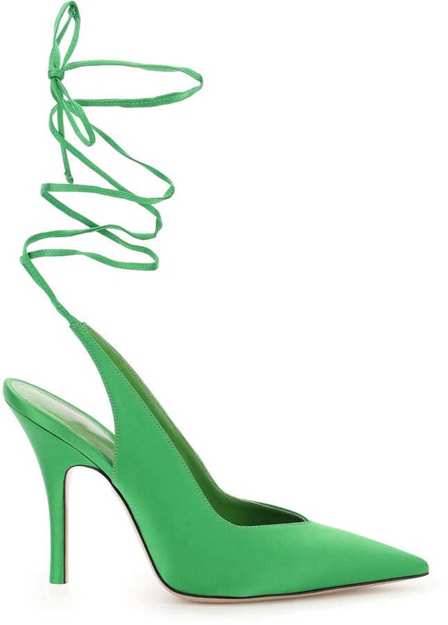 green satin adelaide shoe
