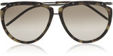 Thumbnail for your product : Jil Sander Aviator acetate and metal sunglasses