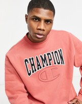 Thumbnail for your product : Champion reverse weave quilted C embroidered logo sweat in pink