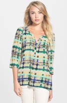 Thumbnail for your product : Plenty by Tracy Reese 'Hazy Grid' Peasant Top