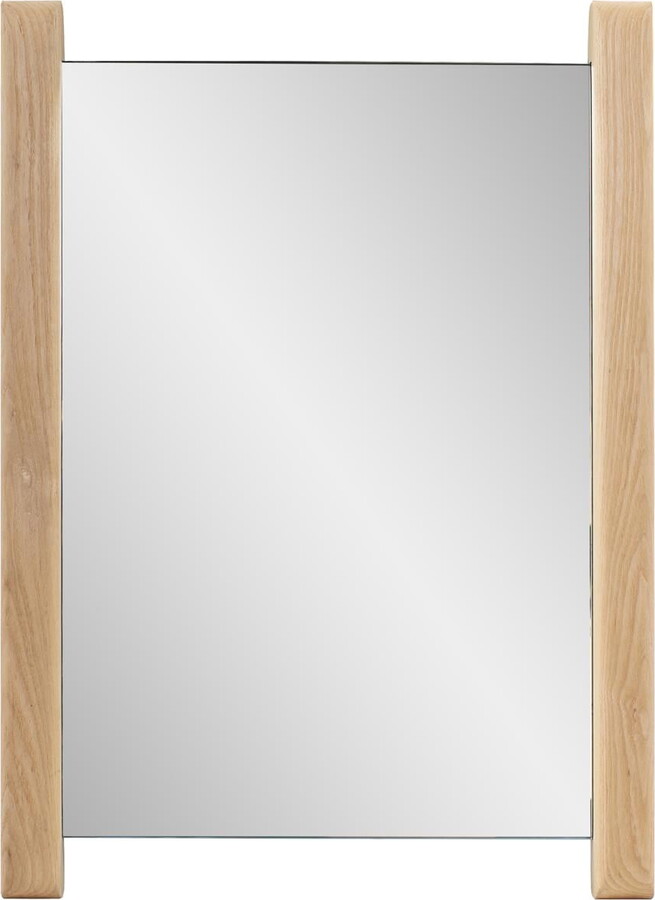Tyler Dillion Tyler Dillon Natural Wood Side Framed Rectangular Vanity Mirror - 22"H x 16"W