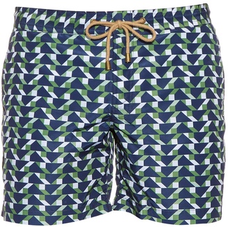 THORSUN Blocks-print swim shorts